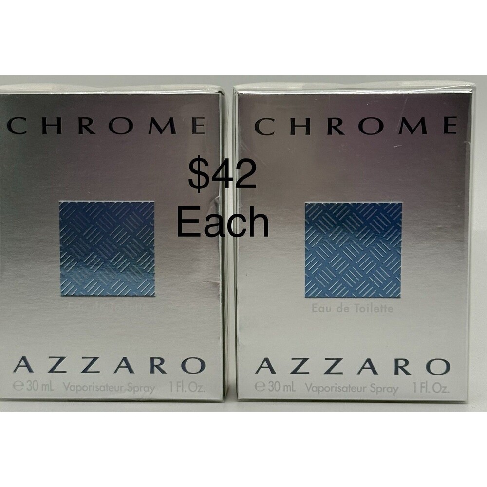 CHROME by AZZARO Eau De Toilette Spray Men's Cologne 30mL New Sealed $41 Each